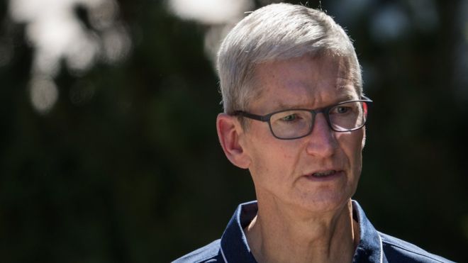 Apple boss Tim Cook joins Donald Trump condemnation