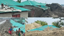 বুড়িভদ্রা খননে আশ্রয়ণ প্রকল্প ধ্বংস, খোলা মাঠে বসবাস করছেন মানুষ