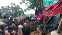 রোহিঙ্গা ক্যাম্পে পাহাড় ধসে নিহত বেড়ে ৮, জীবিত উদ্ধার ১৪